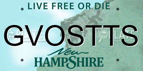 GVOSTTS New Hampshire License Plate