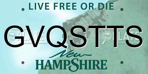 GVQSTTS New Hampshire License Plate