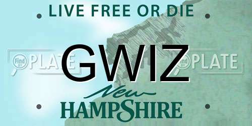 GWIZ New Hampshire License Plate