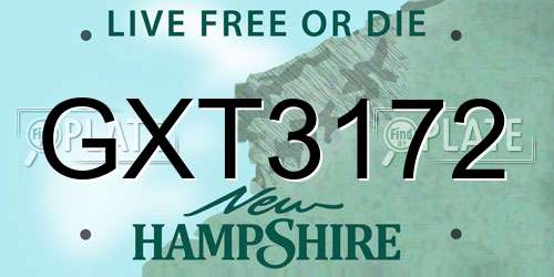 GXT3172 New Hampshire License Plate