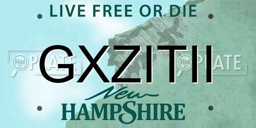 GXZITII New Hampshire License Plate