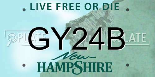 GY24B New Hampshire License Plate