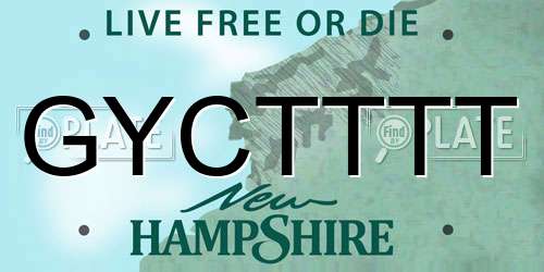 GYCTTTT New Hampshire License Plate