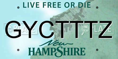 GYCTTTZ New Hampshire License Plate