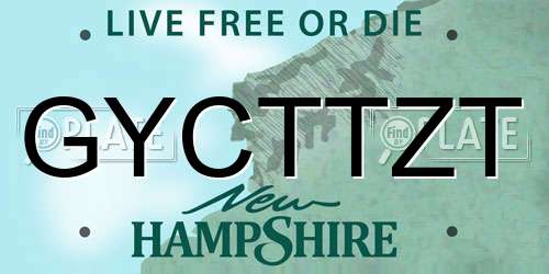 GYCTTZT New Hampshire License Plate