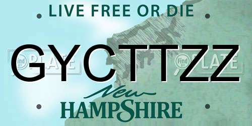 GYCTTZZ New Hampshire License Plate