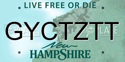 GYCTZTT New Hampshire License Plate