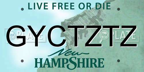 GYCTZTZ New Hampshire License Plate