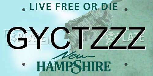 GYCTZZZ New Hampshire License Plate