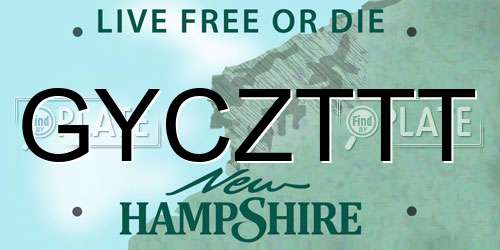 GYCZTTT New Hampshire License Plate