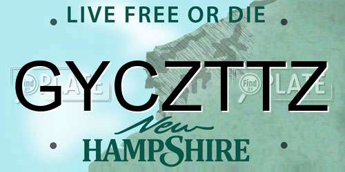 GYCZTTZ New Hampshire License Plate