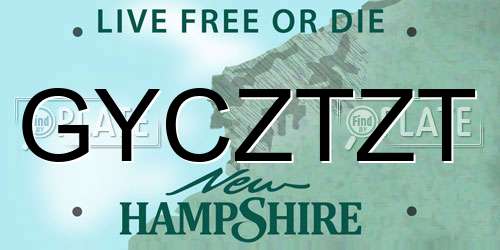 GYCZTZT New Hampshire License Plate