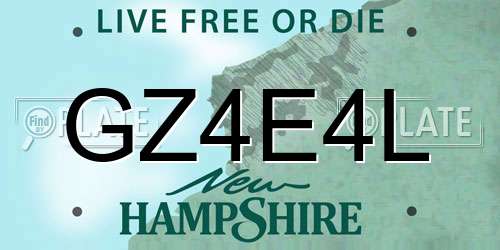 GZ4E4L New Hampshire License Plate