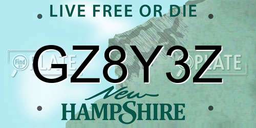 GZ8Y3Z New Hampshire License Plate