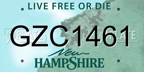 GZC1461 New Hampshire License Plate