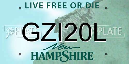GZI20L New Hampshire License Plate