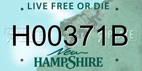 H00371B New Hampshire License Plate
