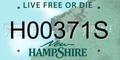 H00371S New Hampshire License Plate