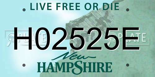 H02525E New Hampshire License Plate