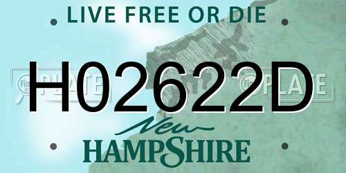 H02622D New Hampshire License Plate