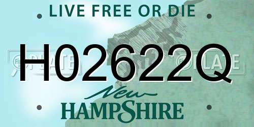 H02622Q New Hampshire License Plate