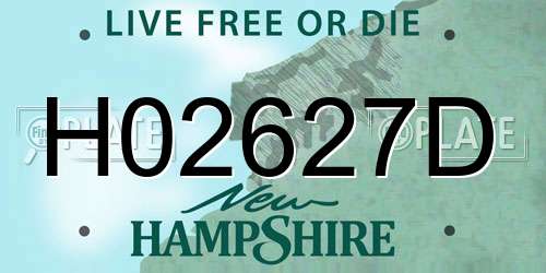 H02627D New Hampshire License Plate