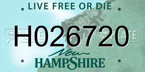 H026720 New Hampshire License Plate