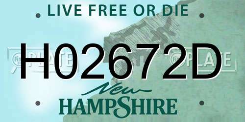 H02672D New Hampshire License Plate