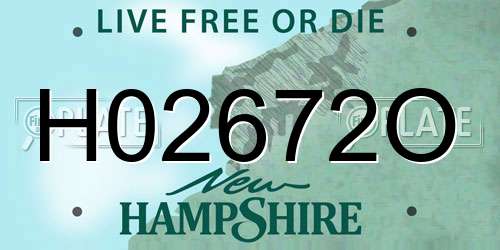 H02672O New Hampshire License Plate