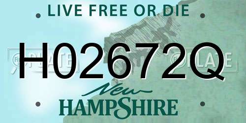 H02672Q New Hampshire License Plate