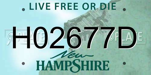 H02677D New Hampshire License Plate