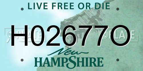H02677O New Hampshire License Plate