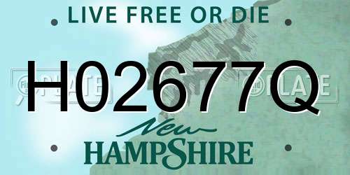H02677Q New Hampshire License Plate