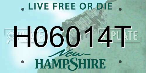H06014T New Hampshire License Plate