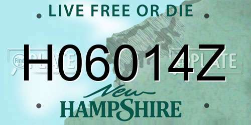 H06014Z New Hampshire License Plate