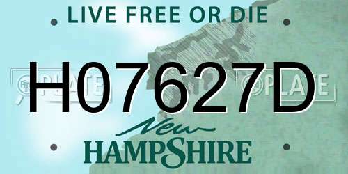 H07627D New Hampshire License Plate