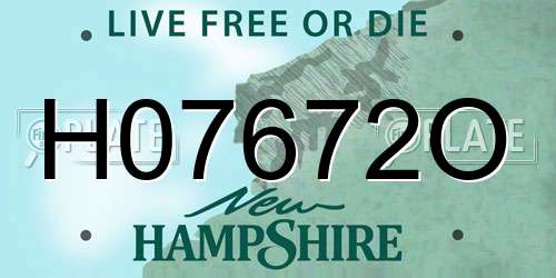 H07672O New Hampshire License Plate