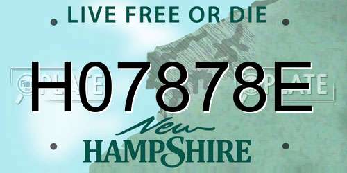 H07878E New Hampshire License Plate