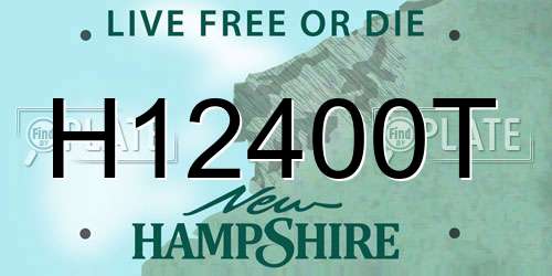 H12400T New Hampshire License Plate