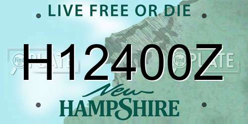 H12400Z New Hampshire License Plate