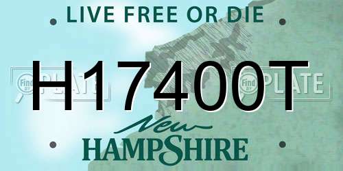 H17400T New Hampshire License Plate