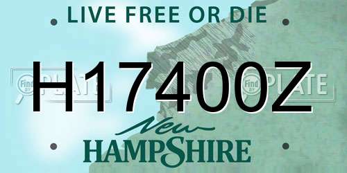 H17400Z New Hampshire License Plate