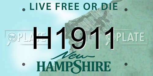 H1911 New Hampshire License Plate