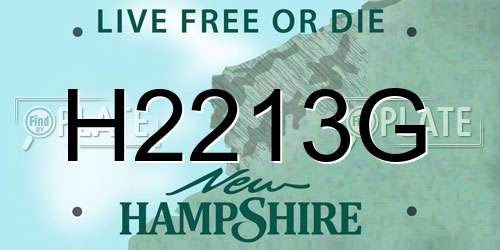 H2213G New Hampshire License Plate