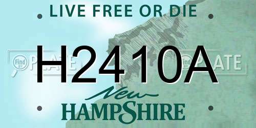 H2410A New Hampshire License Plate