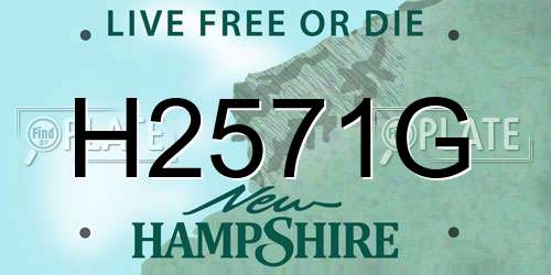 H2571G New Hampshire License Plate