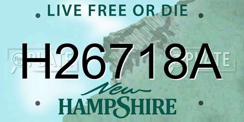 H26718A New Hampshire License Plate