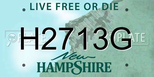 H2713G New Hampshire License Plate