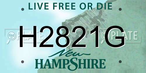 H2821G New Hampshire License Plate