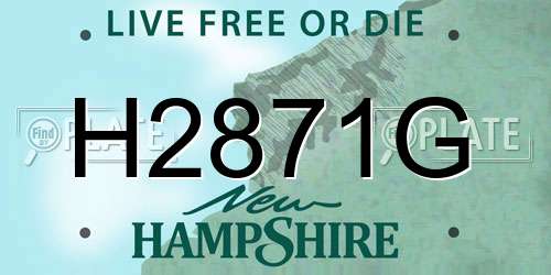 H2871G New Hampshire License Plate
